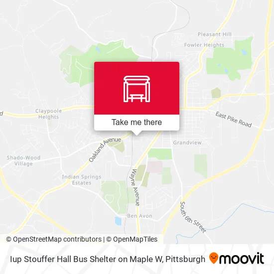Mapa de Iup Stouffer Hall Bus Shelter on Maple W
