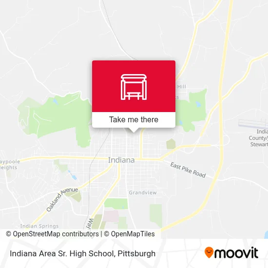 Indiana Area Sr. High School map