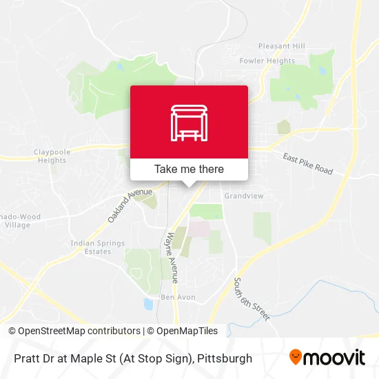 Pratt Dr at Maple St (At Stop Sign) map