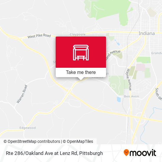 Mapa de Rte 286/Oakland Ave at Lenz Rd