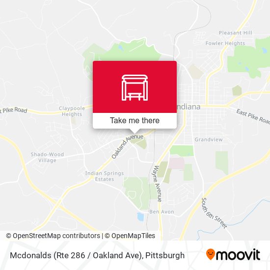 Mcdonalds (Rte 286 / Oakland Ave) map