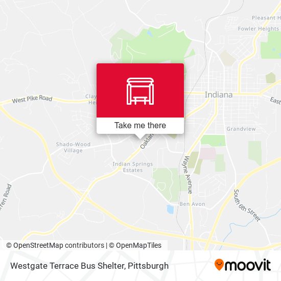 Westgate Terrace Bus Shelter map