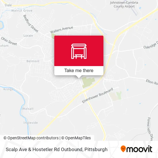 Mapa de Scalp Ave & Hostetler Rd Outbound
