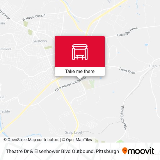 Mapa de Theatre Dr & Eisenhower Blvd Outbound