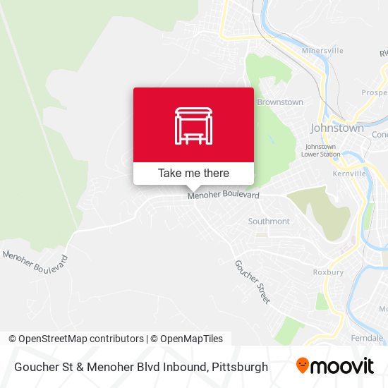 Mapa de Goucher St & Menoher Blvd Inbound