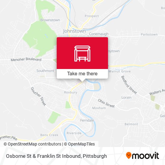 Osborne St & Franklin St Inbound map