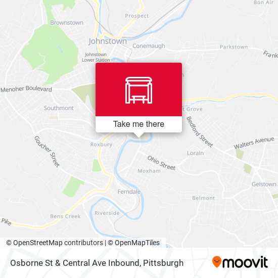 Osborne St & Central Ave Inbound map