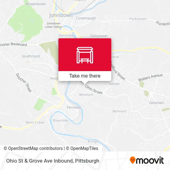 Ohio St & Grove Ave Inbound map