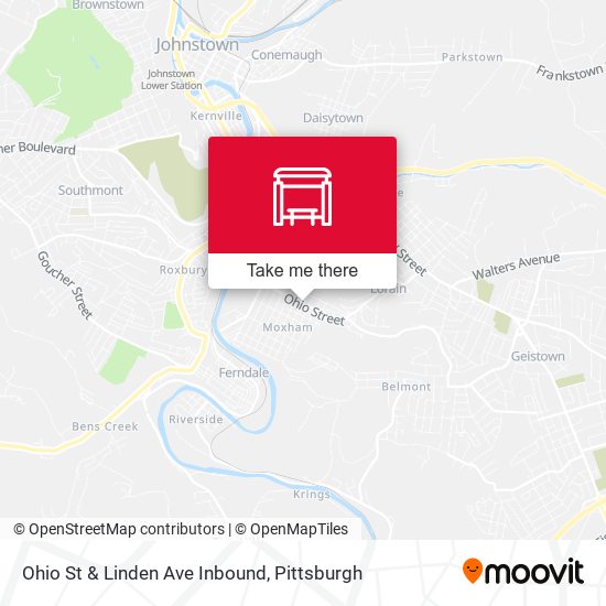 Ohio St & Linden Ave Inbound map