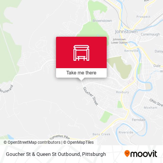 Mapa de Goucher St & Queen St Outbound
