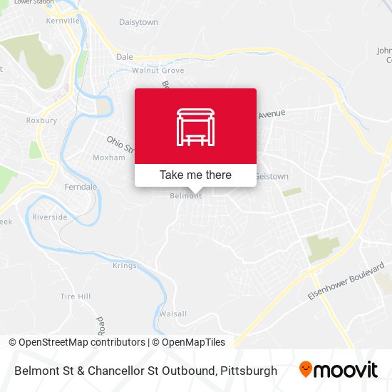 Mapa de Belmont St & Chancellor St Outbound