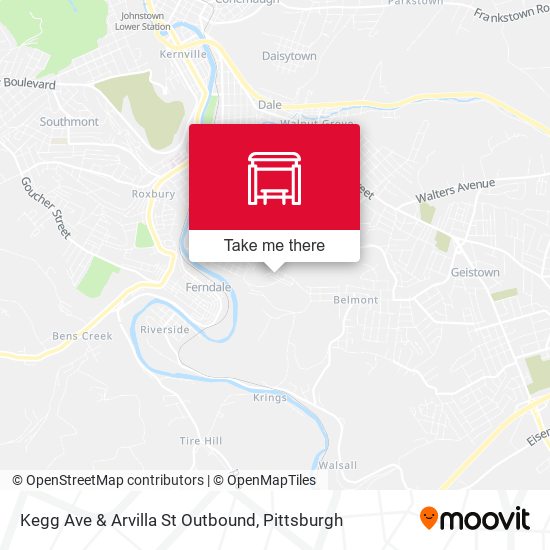 Kegg Ave & Arvilla St Outbound map