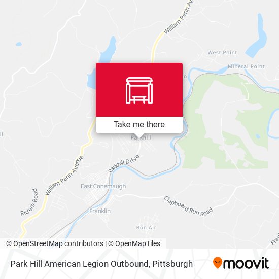 Park Hill American Legion Outbound map