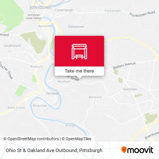 Ohio St & Oakland Ave Outbound map