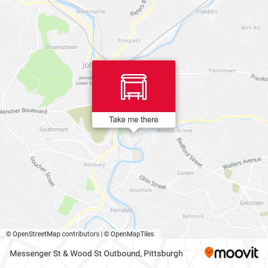 Messenger St  & Wood St  Outbound map