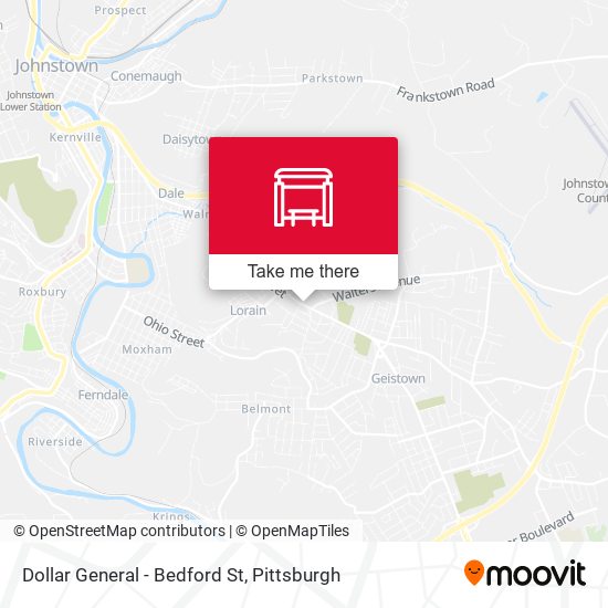 Mapa de Dollar General - Bedford St