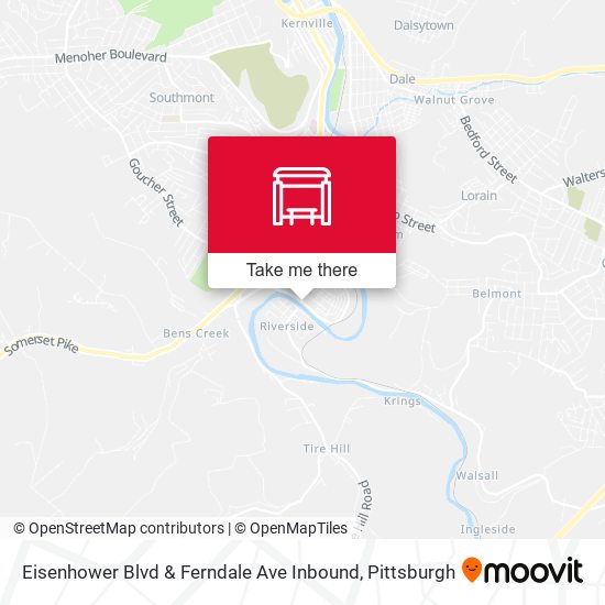 Eisenhower Blvd  & Ferndale Ave  Inbound map