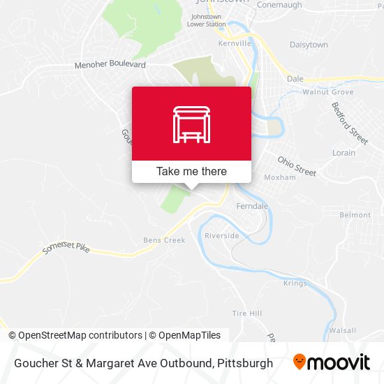 Mapa de Goucher St & Margaret Ave Outbound