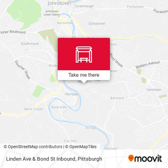Linden Ave  & Bond St  Inbound map