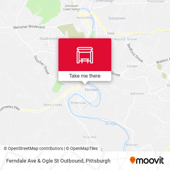 Mapa de Ferndale Ave  & Ogle St    Outbound