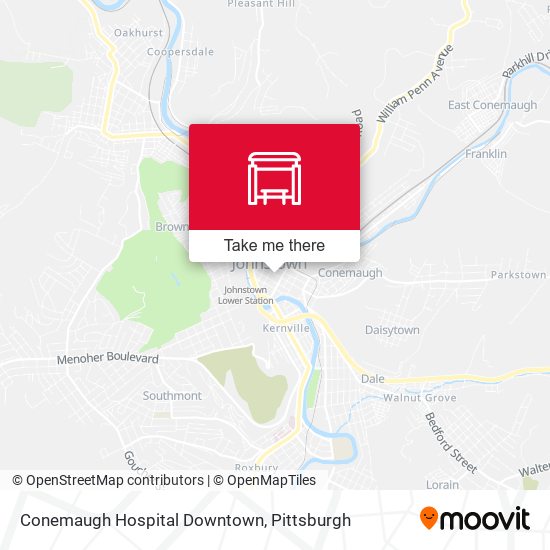 Conemaugh Hospital Downtown map