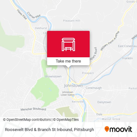 Roosevelt Blvd & Branch St Inbound map