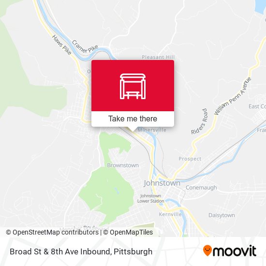 Broad St & 8th Ave Inbound map