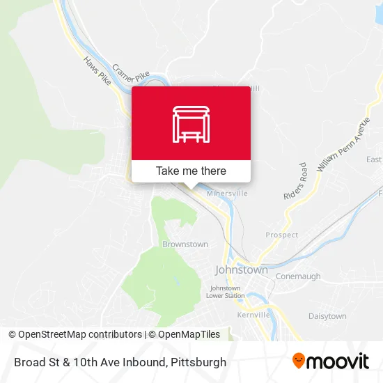 Mapa de Broad St & 10th Ave Inbound