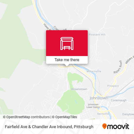 Mapa de Fairfield Ave & Chandler Ave Inbound