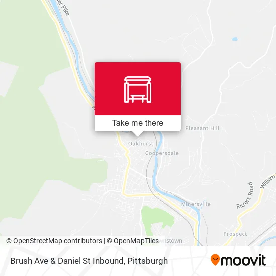 Mapa de Brush Ave & Daniel St Inbound