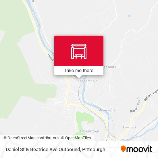 Daniel St & Beatrice Ave Outbound map