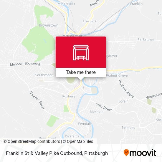 Franklin St & Valley Pike Outbound map