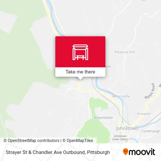 Strayer St & Chandler Ave Outbound map