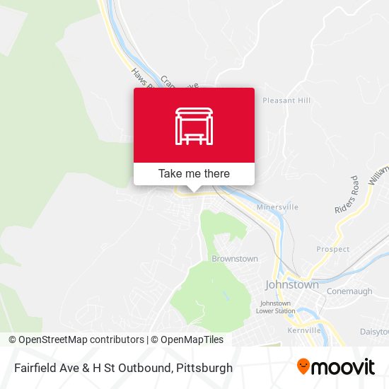 Fairfield Ave & H St Outbound map