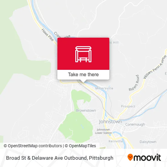 Mapa de Broad St & Delaware Ave Outbound