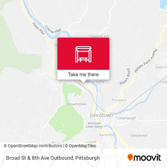 Mapa de Broad St & 8th Ave Outbound
