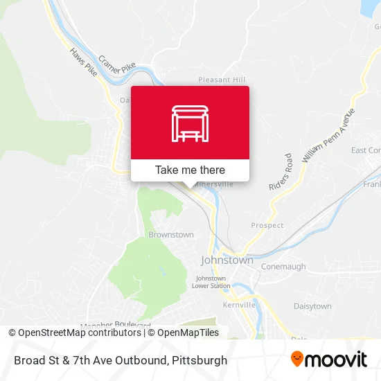 Mapa de Broad St & 7th Ave Outbound
