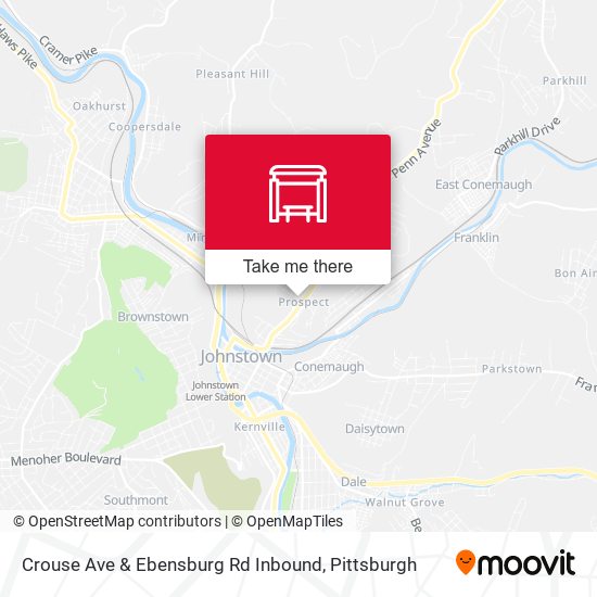 Crouse Ave & Ebensburg Rd Inbound map