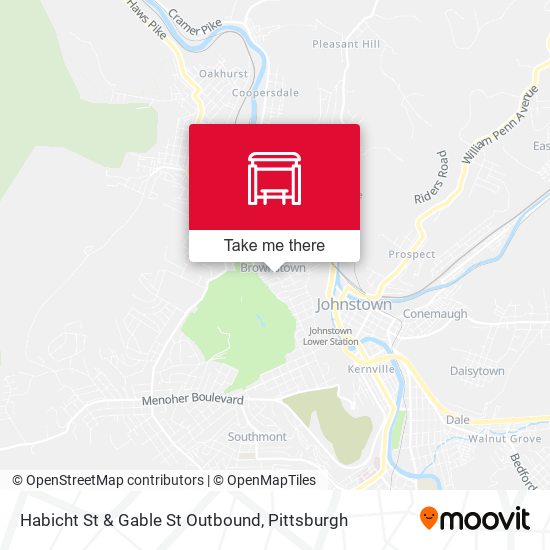 Habicht St & Gable St Outbound map