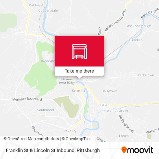 Franklin St & Lincoln St Inbound map