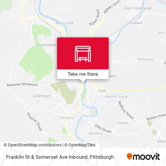 Franklin St & Somerset Ave Inbound map