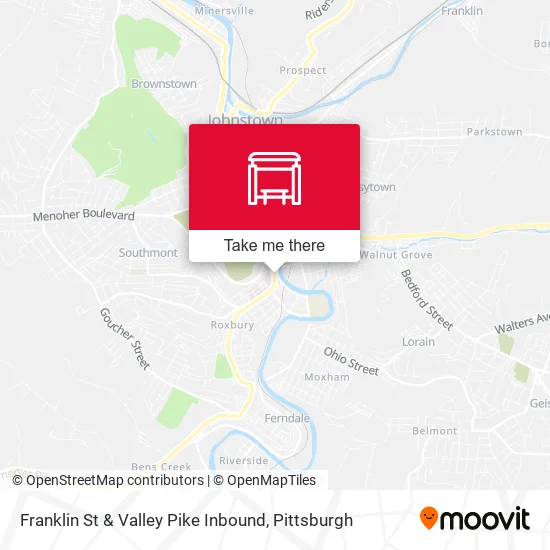 Mapa de Franklin St & Valley Pike Inbound