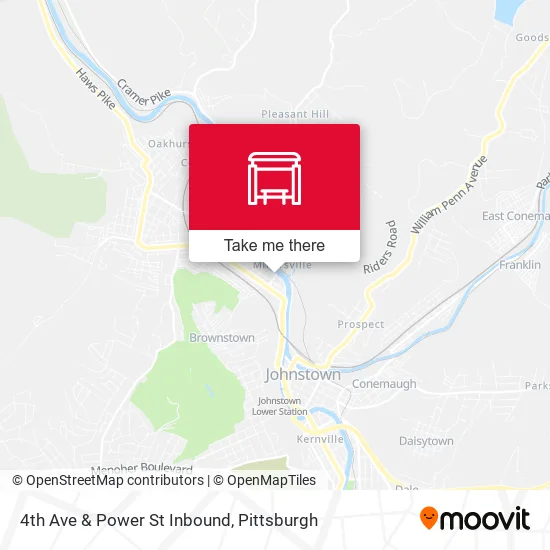 4th Ave & Power St Inbound map