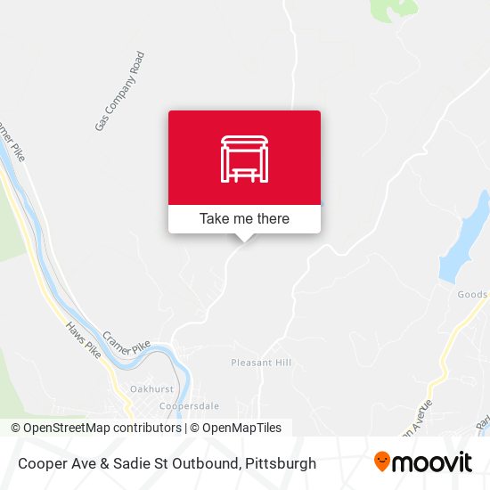 Cooper Ave & Sadie St Outbound map