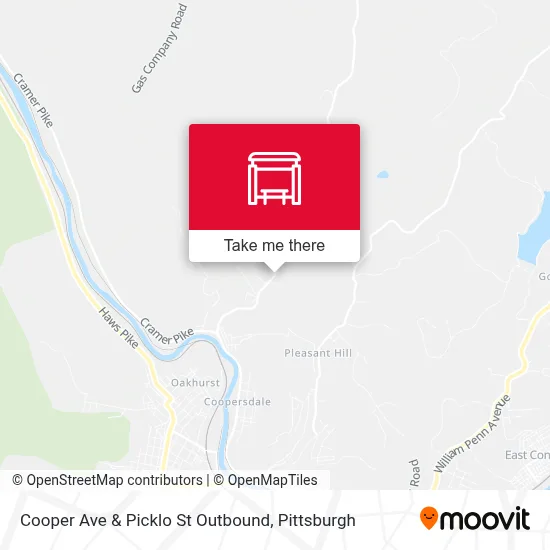 Cooper Ave & Picklo St Outbound map
