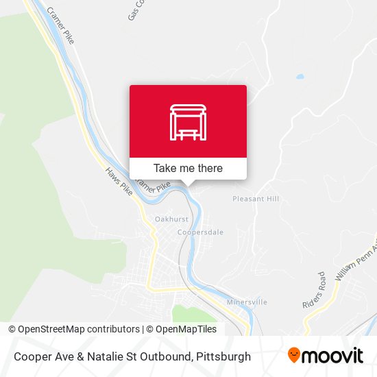Mapa de Cooper Ave & Natalie St Outbound