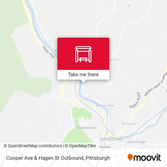 Mapa de Cooper Ave & Hagen St Outbound