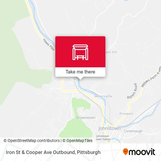 Mapa de Iron St & Cooper Ave Outbound