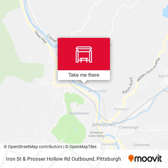 Mapa de Iron St & Prosser Hollow Rd Outbound