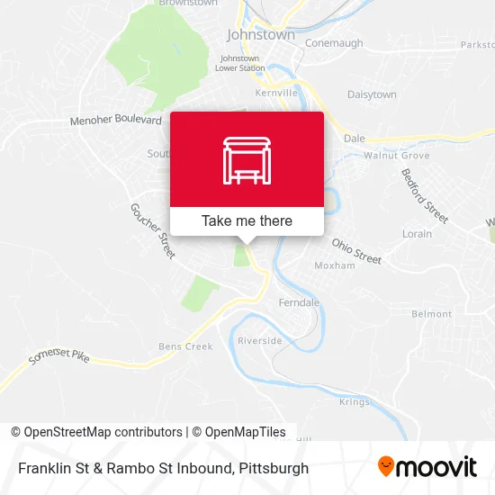 Franklin St & Rambo St Inbound map